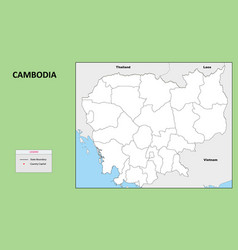 Cambodia Map State And District Map Of