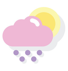 Heavy Snow Icon On White Background