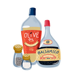 Olive Oil Balsamic Vinegar Salt And Pepper Set