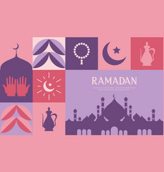 Ramadan Kareem Islamic Greeting Card Template