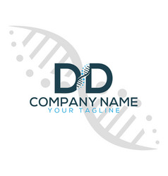 Dd Letter Medical And Science Dna Logo