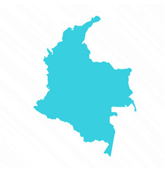 Simple Map Of Colombia Country