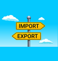 Yellow Arrows Sign Import Export