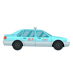 Taxi Car With Asian Words Passenger Service