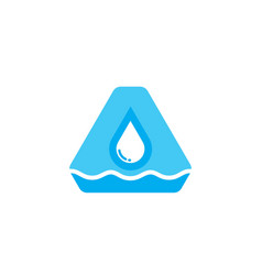 Water Drop A Letter Icon Concept Design