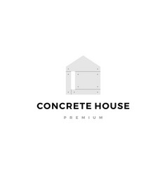 Exposed Concrete House Logo Icon