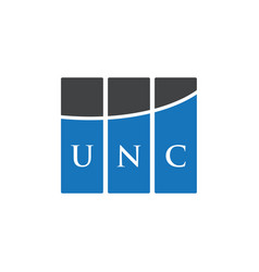 Unc Letter Logo Design On White Background