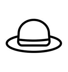 White Hat Thick Line Icon