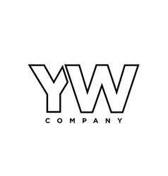 Letter Y And W Yw Logo Design Template Minimal