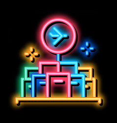 Lot Goods In Duty Free Neon Glow Icon