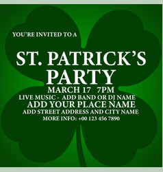 St Patricks Party Flyer Poster Design