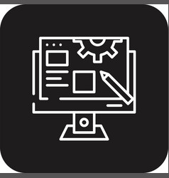 Blog Management Marketing Icon With Black Filled