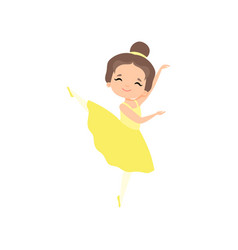 Cute Little Ballerina Dancing Girl Ballet Dancer Vector Image Cute Little Ballerina Dancing Girl Ballet Dancer Vector Image
