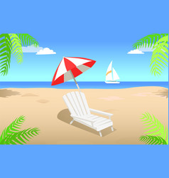 Summer beach Royalty Free Vector Image - VectorStock