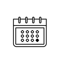 Birthday Calendar Icon Logo Line Isolated