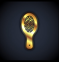 Gold Nail File Icon Isolated On Black Background