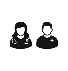 Medical Nurse And Ward Boy Icon Editable Eps