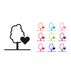 Black Volunteer Team Planting Trees Icon Isolated