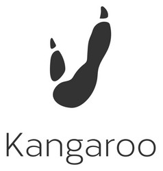 Kangaroo Footprint Logo Black Foot Mark