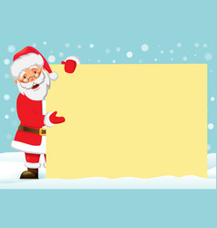 Santa Claus Holding Banner