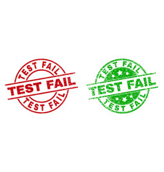 Test Fail Round Badges Using Distress Texture