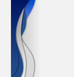 Dark Blue And Gray Curve Frame Template