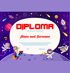 Kids Astronaut Diploma Graduation Certificate