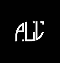 Pll Letter Logo Design On Black Backgroundpll