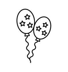 Birthday Balloon Icon Logo Line Isolated