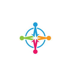 Compass Community People Concept Design Icon