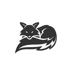 Fox Lie Down Icon Brand Identity