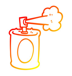 Warm Gradient Line Drawing Cartoon Spraypaint Can