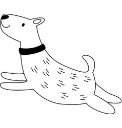 Dog Running Outline