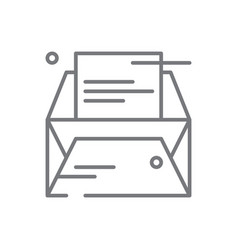 Email Feedback Icon With Black Outline Style