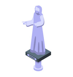 Nicaragua Statue Icon Isometric Travel