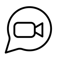 Video Message Thick Line Icon