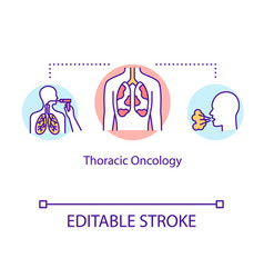 Thoracic Oncology Concept Icon Cancer Treatment