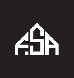 Fsa Letter Logo Design On Black Background