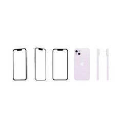 Set Of 6 Pcs Different Angles Purple Smartphone