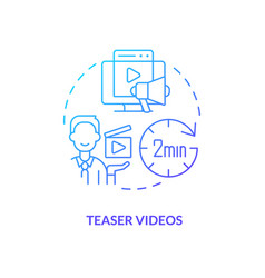 Teaser Videos Blue Gradient Concept Icon