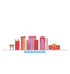 United States Birmingham Line Cityscape Flat