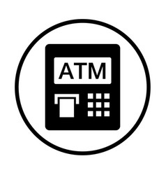 Round Atm Icon Or Bank Atm