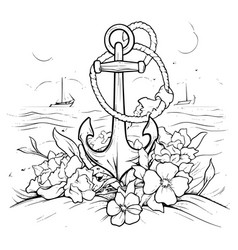 Boat Anchor Coloring Pages Drawing For Kids