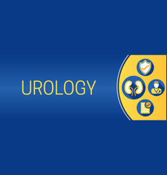 Urology Banner Background With Kidney Doctor Icons