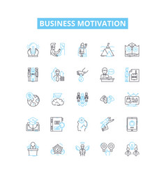 Business Motivation Line Icons Set