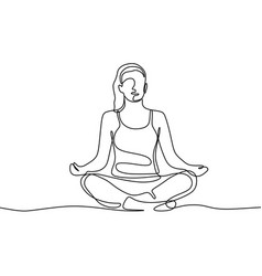 Girl Doing Meditation And Yoga Continuous One