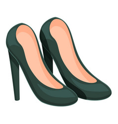 Leather High Heels Shoes Icon Cartoon