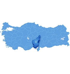 Map Of Turkey Where Adana Province Is Pulled Out