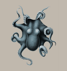 Octopus In Vintage Style