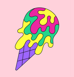 Psychedelic Ice Cream Icon